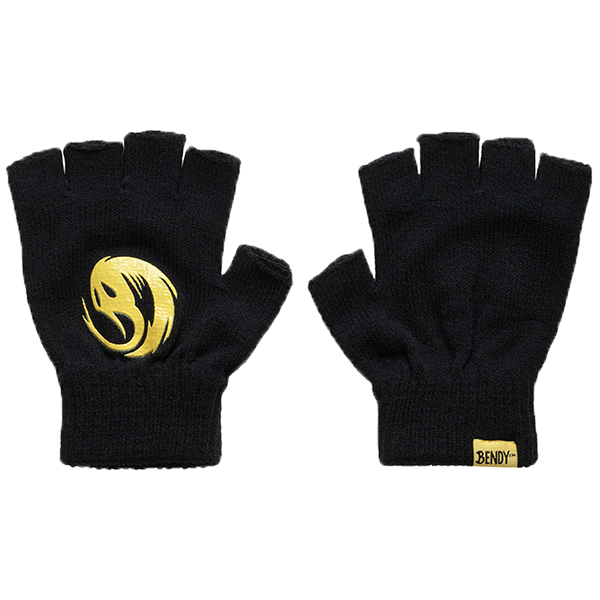 Bendy Audrey Emblem Fingerless Gloves - Bendy