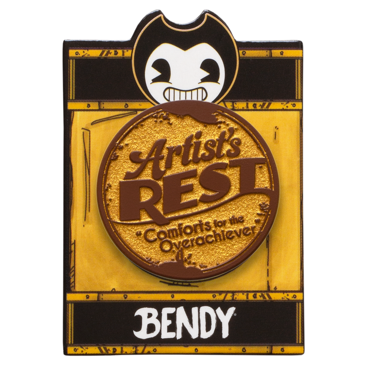 Bendy Artist's Rest Badge Molded Pin - Bendy