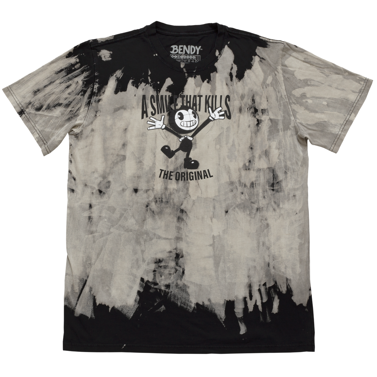 Bendy Smile Kills Bleach Dye T-Shirt - Bendy