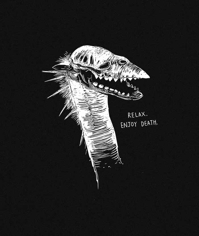 Beak Thing: “Relax. Enjoy Death.” Hoodie